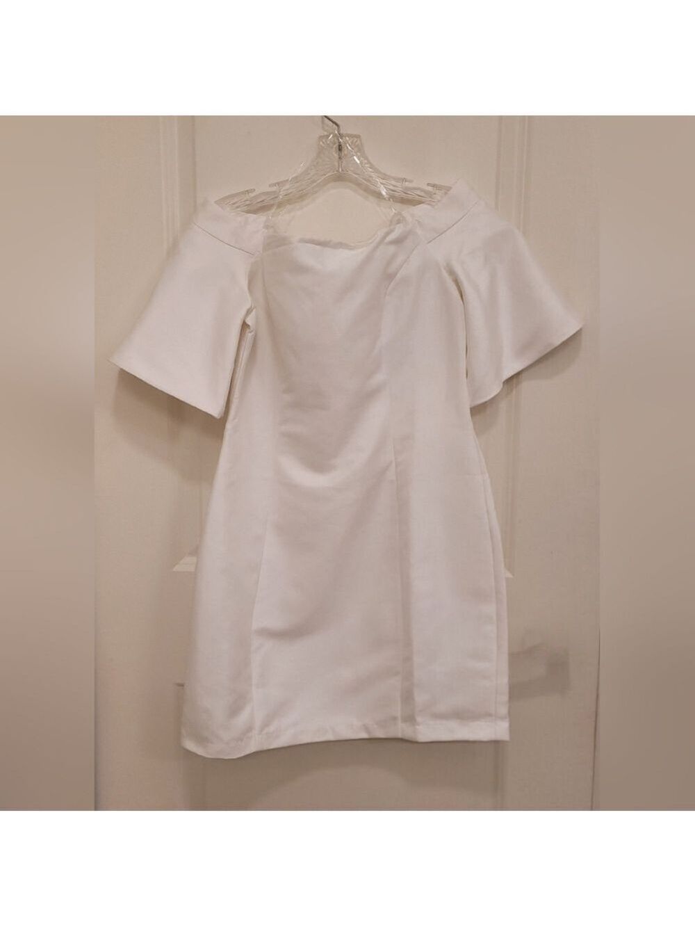 NWT DO + BE Elegant White Off-Shoulder Dress Sz Medium